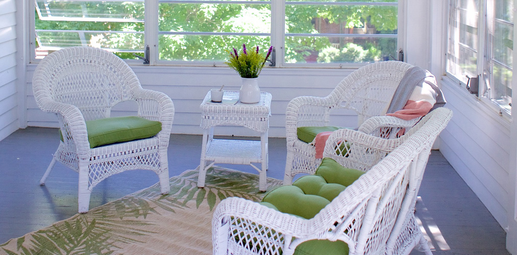 porch set with furniture,