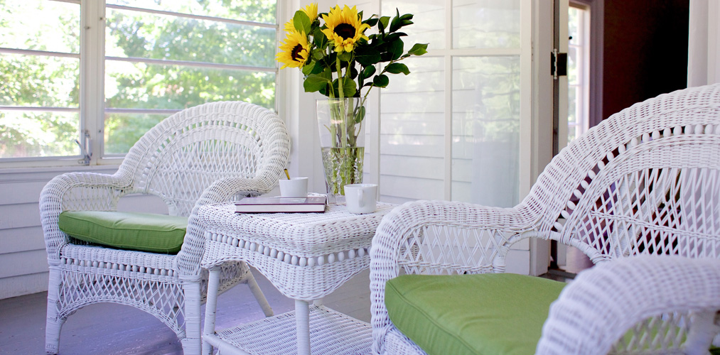 porch set with furniture